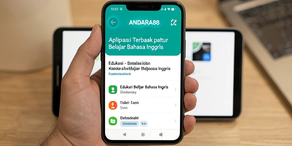 Screenshot antarmuka ANDARA88 yang menampilkan pelajaran interaktif.
