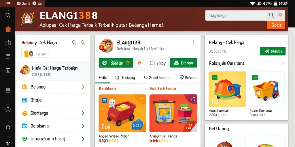 Antarmuka ELANG138 yang mudah digunakan untuk cek harga.