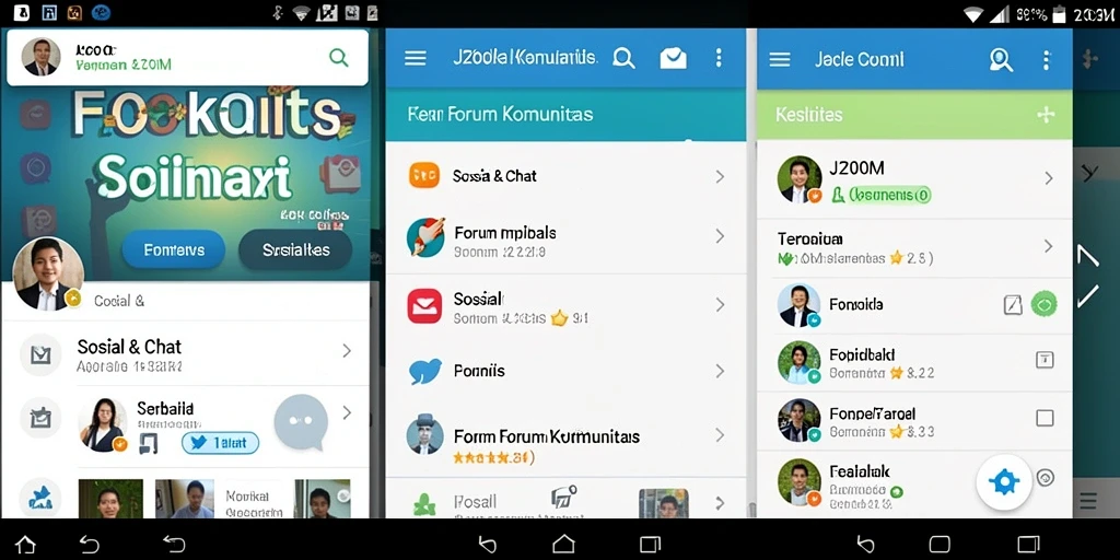 Tampilan antarmuka aplikasi J200M yang modern dan informatif.
