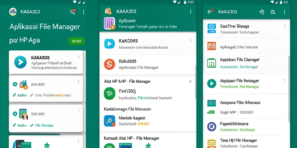Antarmuka KAKA303 yang elegan dan fungsional sebagai File Manager.