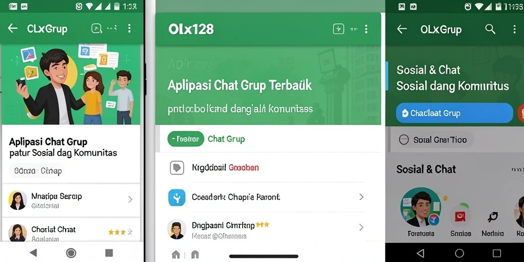 Antarmuka OLX128 yang intuitif untuk Chat Grup.