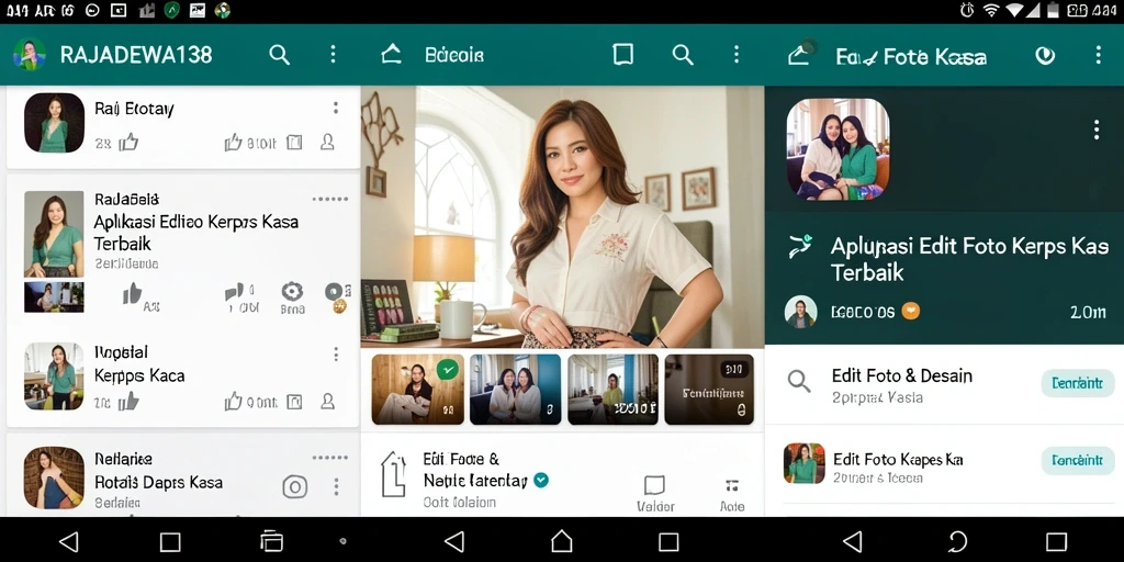 Antarmuka RAJADEWA138 menampilkan fitur Edit Foto Kertas Kaca yang menarik.