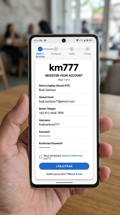 Daftar Akun Baru km777 dengan Mudah dan Cepat